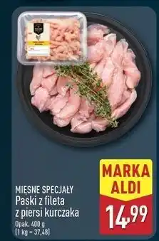ALDI Paski z fileta piersi kurczaka Mięsne Specjały Zawsze Świeże (Aldi) oferta