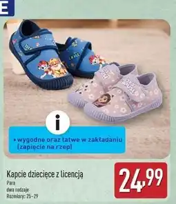 ALDI Kapcie dziecięce oferta