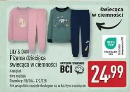 ALDI Piżama świecąca w ciemności 98/104-122/128 Lily & Dan oferta