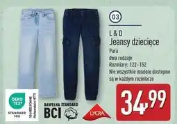 ALDI Spodnie jeansy 122-152 cm L&D oferta