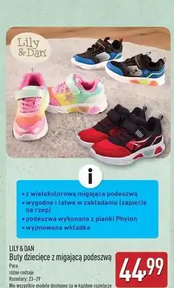 ALDI Buty z migającą podeszwą 23-29 Lily & Dan oferta