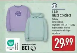 ALDI Bluza dresowa dziecięca 122/128-146/152 L&D oferta