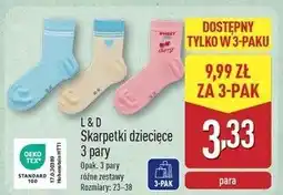 ALDI Skarpetki dziecięce L&D oferta
