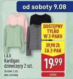 ALDI Kardigan dziewczęcy L&D oferta