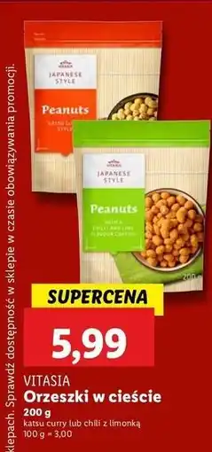 Lidl Orzeszki w cieście chili z limonką Vitasia Japan oferta