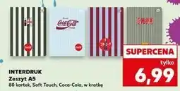 Kaufland Zeszyt a5 80k. soft touch kratka coca-cola Interdruk oferta