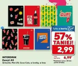 Kaufland Zeszyt a5 32 k. mat uv linia coca-cola Interdruk oferta