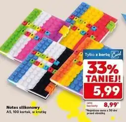 Kaufland Notes silikonowy stitch a5/100 k kratka oferta