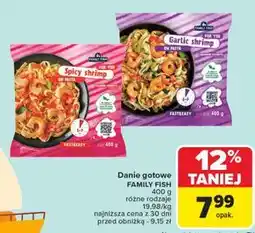 Carrefour Makaron garlic shrimp Family Fish oferta