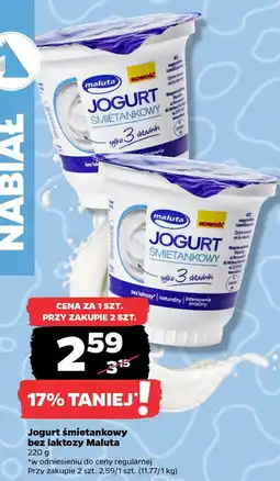 Netto Jogurt śmietankowy bez laktozy Maluta oferta