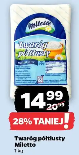 Netto Twaróg półtłusty Miletto oferta