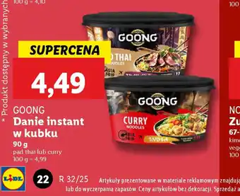 Lidl Goong Danie instant w kubku oferta