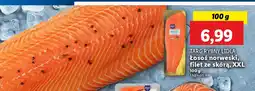Lidl Losoś norweski, filet ze skórą, XXL oferta