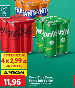 Lidl Coca-Cola Zero, Fanta lub Sprite oferta