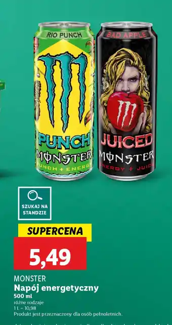Lidl Napój energetyczny Monster oferta