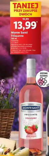Lidl Wino Monte Santi Frizzante Strawberry oferta