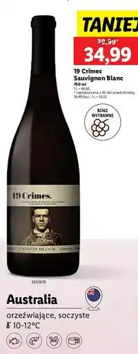 Lidl Wino 19 Crimes Sauvignon Block oferta