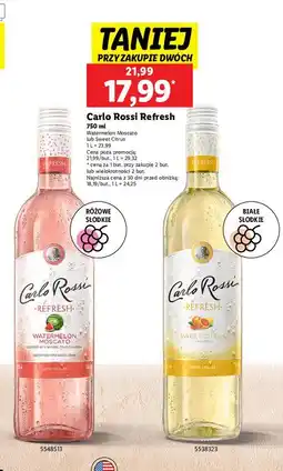 Lidl Wino Carlo Rossi Refresh Sweet Citrus oferta