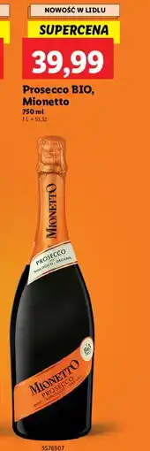 Lidl Wino Mionetto Prosecco Biologico oferta