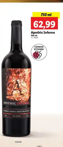 Lidl Wino wytrawne Apothic Inferno oferta