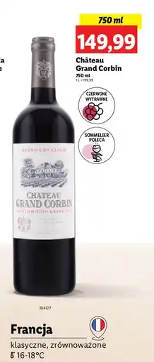Lidl Wino Chateau Grand Corbin oferta