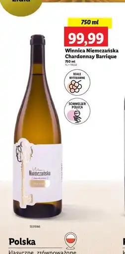 Lidl Wino Winnica Niemczańska Chardonnay Barrique oferta
