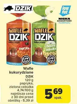 Carrefour Wafle kukurydziane DZIK papryka oferta
