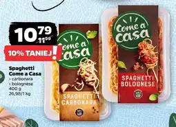 Netto Danie gotowe Spaghetti carbonara Come a Casa oferta