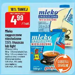 Polomarket Mleko zagęszczone niesłodzone 7,5% tłuszczu lub light Gostyń oferta