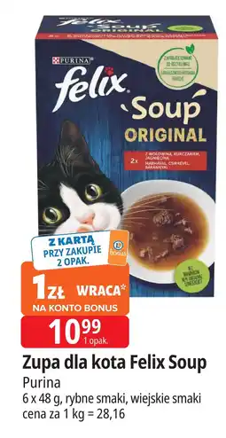 E.Leclerc Karma dla kota dorsz tuńczyk Purina Felix Soup Original oferta