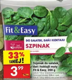 Twój Market Szpinak do sałatek, dań i koktajli myty Fit & Easy oferta