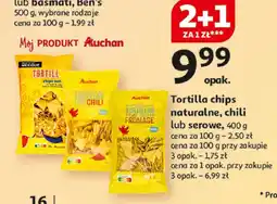 Auchan Tortilla chips naturalne, chili lub serowe Auchan oferta