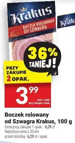 Twój Market Boczek rolowany od Szwagra Krakus, 100 g oferta