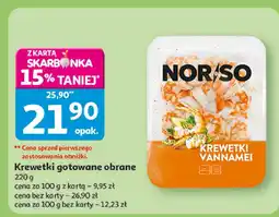 Auchan Krewetki gotowane obrane Vannamei Nor/So oferta