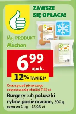 Auchan Burgery/paluszki rybne Auchan oferta