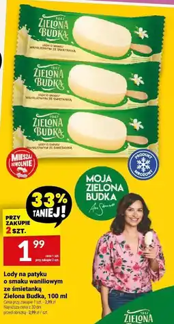 Twój Market Lody na patyku o smaku waniliowym ze śmietanką Zielona Budka oferta