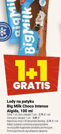Twój Market Lody na patyku Big Milk Choco Intense Algida oferta