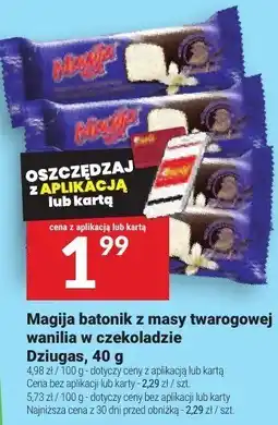 Twój Market Batonik z masy twarogowej wanilia w czekoladzie Dzügas oferta