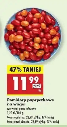 Biedronka Pomidory papryczkowe pomarańczowe oferta