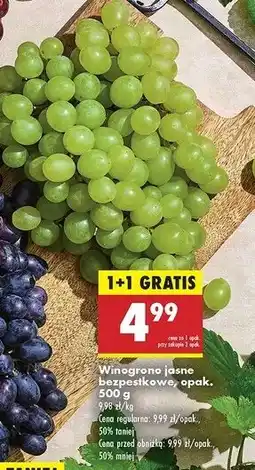 Biedronka Winogrono jasne bezpestkowe oferta