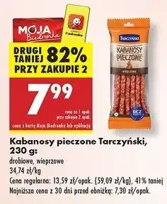 Biedronka Kabanosy pieczone drobiowe Tarczyński oferta