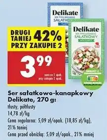 Biedronka Ser sałatkowy typu greckiego tłusty Delikate oferta