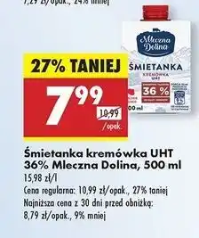 Biedronka Śmietanka 36 % Mleczna Dolina oferta