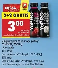 Biedronka Jogurt truskawka-malina Danone Yopro oferta