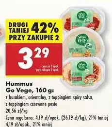 Biedronka Hummus z toppingiem czerwone pesto Govege oferta