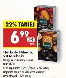 Biedronka Herbata lemon Dilmah oferta