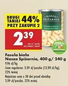 Biedronka Fasola biała konserwowa Nasza Spiżarnia oferta