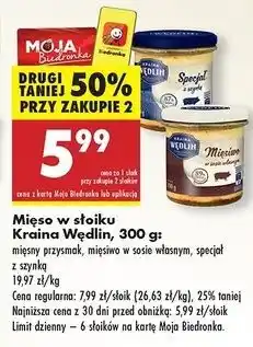 Biedronka Mięsiwo w sosie własnym Kraina Wędlin oferta