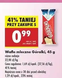 Biedronka Wafelek mleczny Góralki oferta