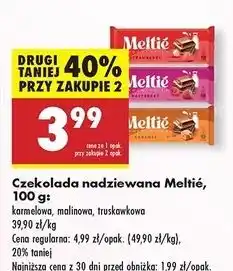 Biedronka Czekolada truskawkowa Meltie oferta